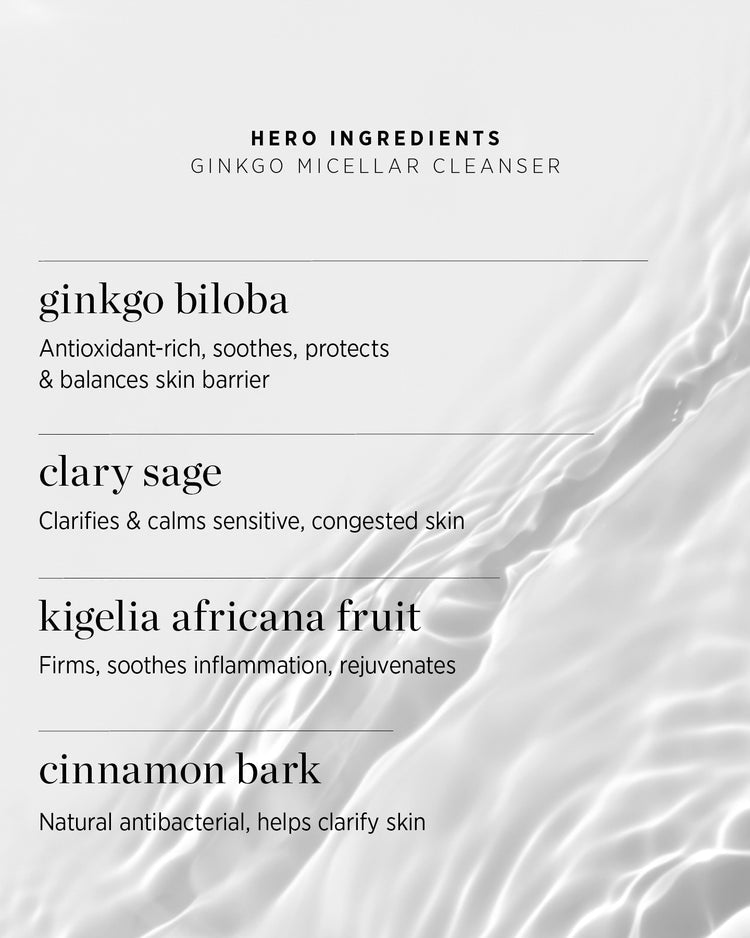 Ginkgo micellar cleanser