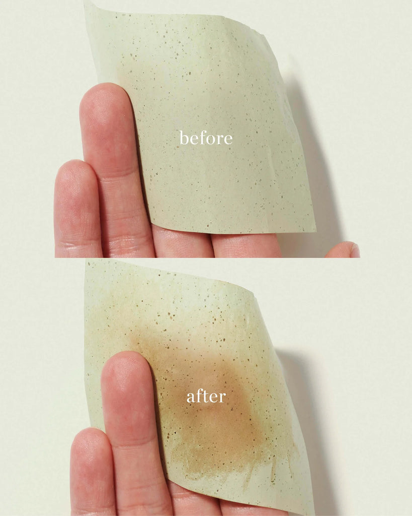 Green tea oil control paper