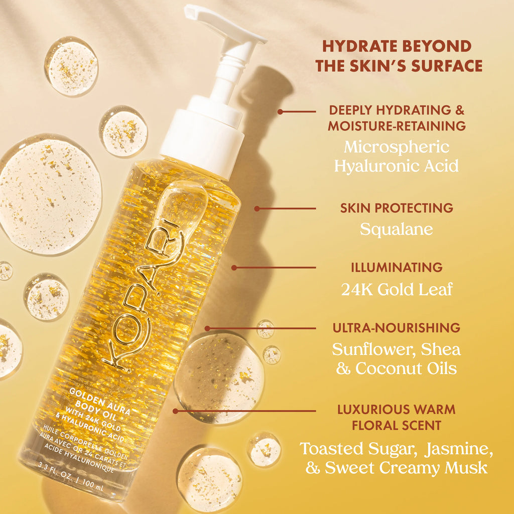GOLDEN AURA BODY OIL WITH 24K GOLD & HYALURONIC ACID