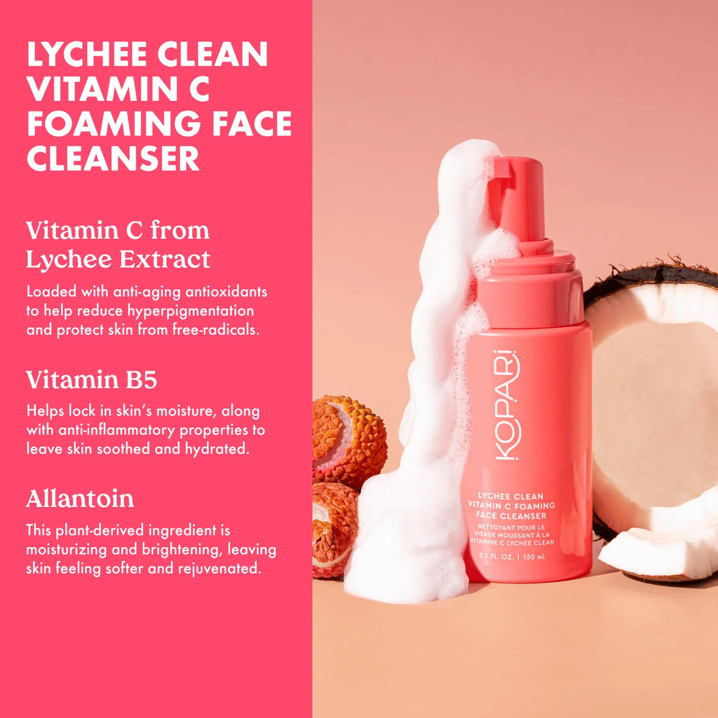 LYCHEE CLEAN VITAMIN C FOAMING FACE CLEANSER