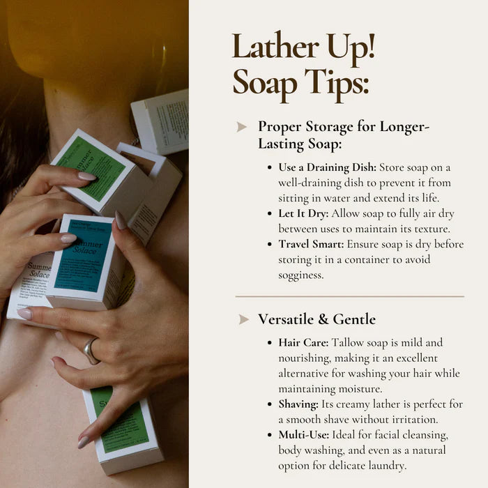 Pure Unscented – Tallow Bar Soap for Sensitive Skin