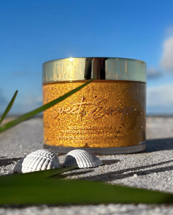 Sweet Escape sugar scrub tropical fragrance