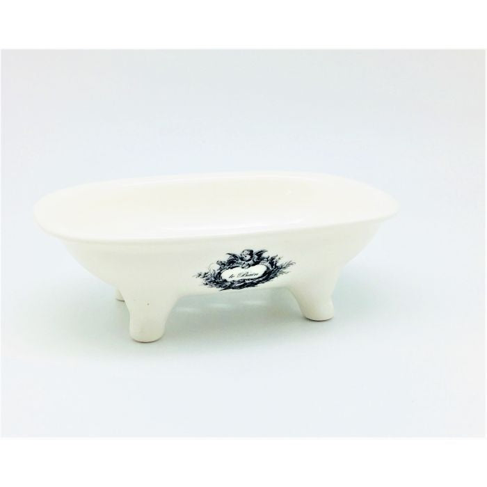 Vintage ceramic tub soap dish