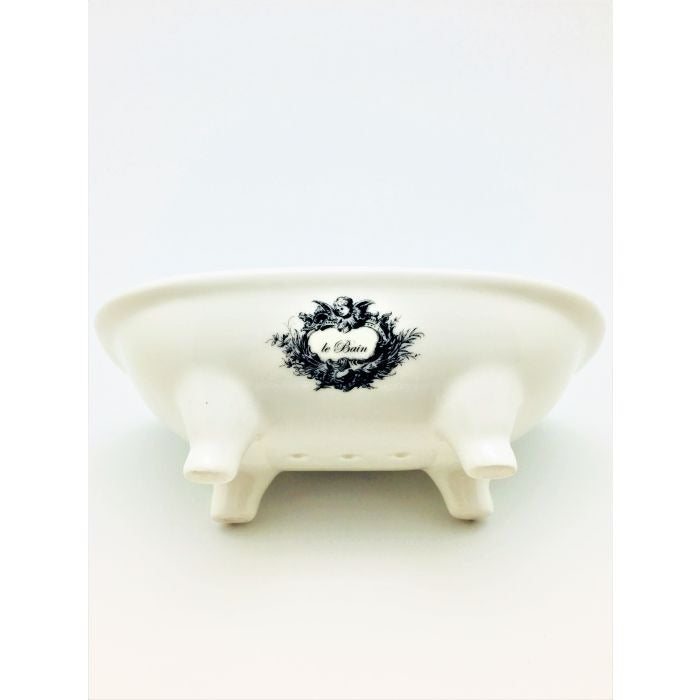 Vintage ceramic tub soap dish