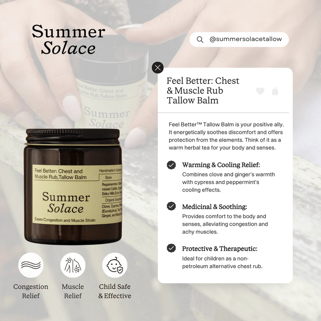 Feel Better™ Balm – Chest & Muscle Rub with Clove, Cypress & Turmeric