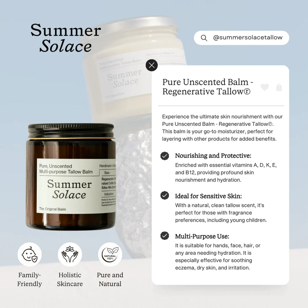 Pure Unscented – Tallow Balm | Sensitive Skin