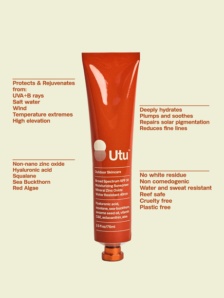SPF 30 Daily Moisturizer - Clean Mineral Sunscreen HA +Squalane Vitamin C+E
