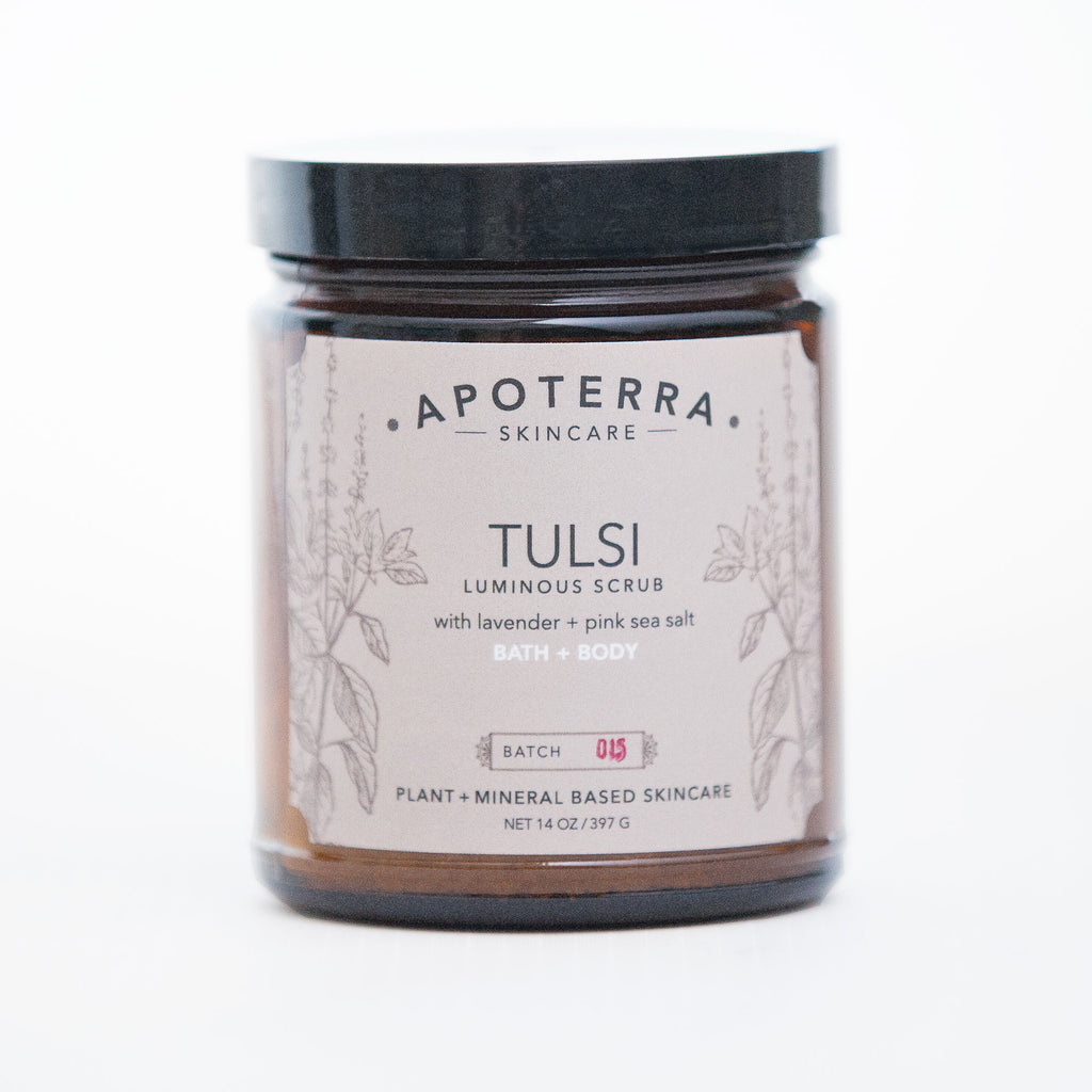 IN-STORE ONLY (REFILL): TULSI LUMINOUS SCRUB WITH LAVENDER + PINK SEA SALT
